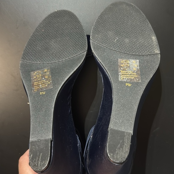 New York Transit | Navy Blue | Strappy wedges - Picture 7 of 9